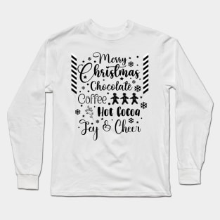 Merry Christmas in Dark Font Long Sleeve T-Shirt